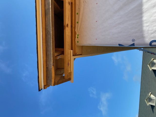 Roof eave and fascia framing detail